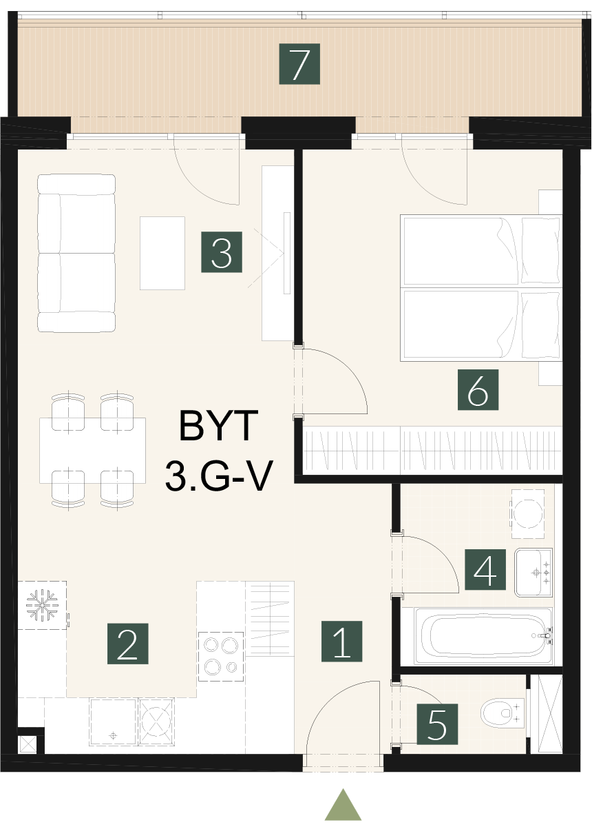3.G-V 2 izbový byt