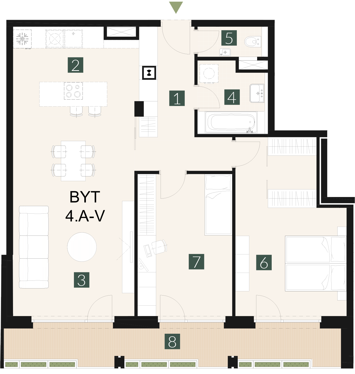 4.A-V 3 izbový byt
