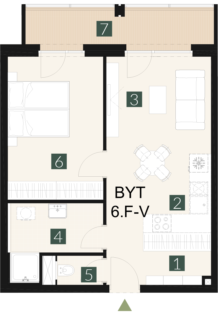 6.F-V 2 izbový byt