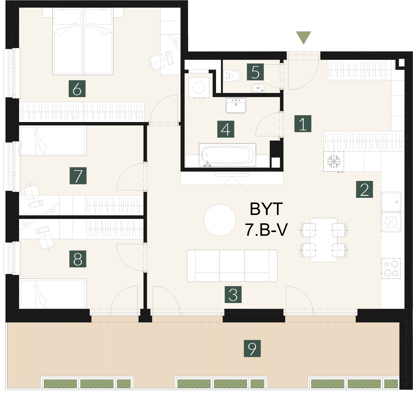 7.B-V 4 izbový byt