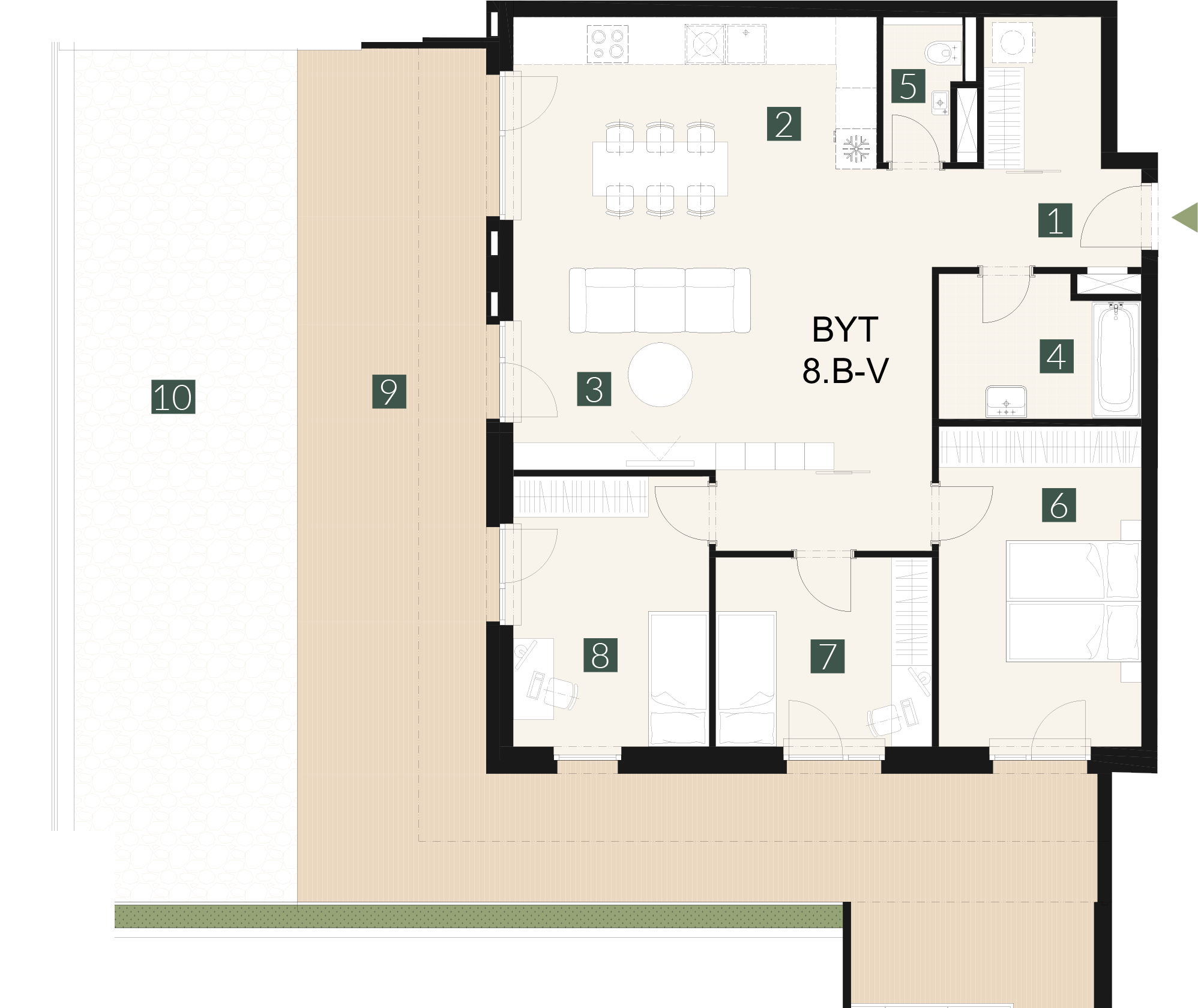 8.B-V 4 izbový byt